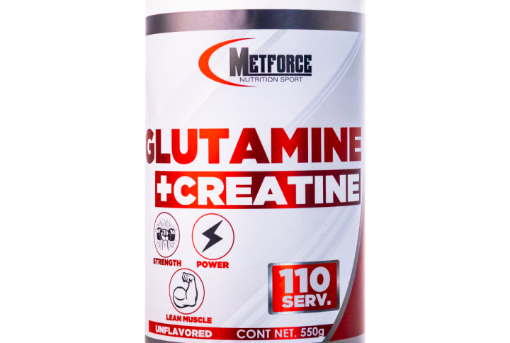 Glutamina más creatina suplemento de Metforce con 110 servicios